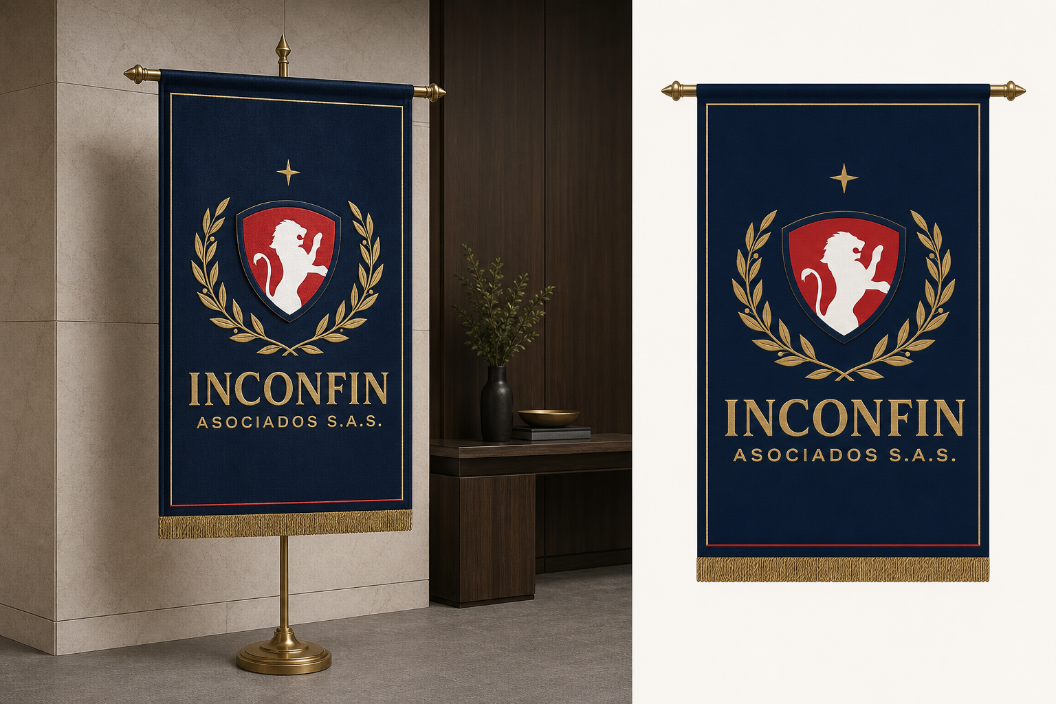 Estandarte institucional de Inconfin Asociados